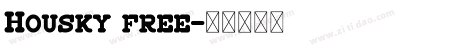 Housky free字体转换